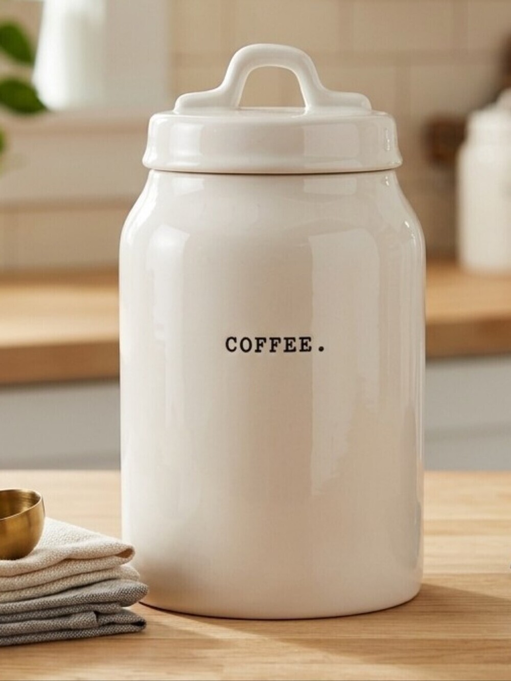 RAE DUNN ARTISAN COLLECTION BY MAGENTA White 'Coffee' Ceramic Canister